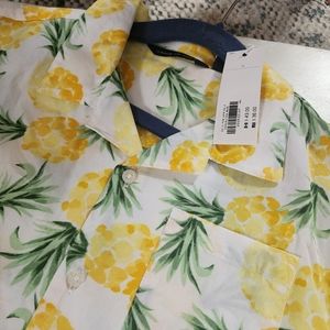 NWT Janie and Jack Pineapple Print Button Down